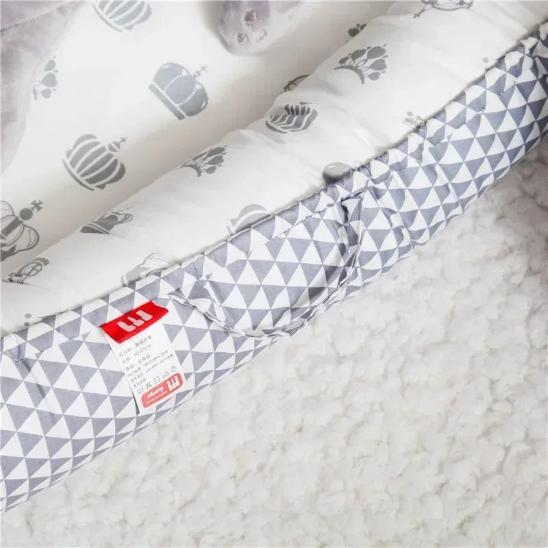 Lit de voyage pour bébé en bas âge, berceau en coton pour nouveau-né, berceau pare-chocs, nouveau lit nid de bébé 85x50cm avec oreiller, berceau Portable