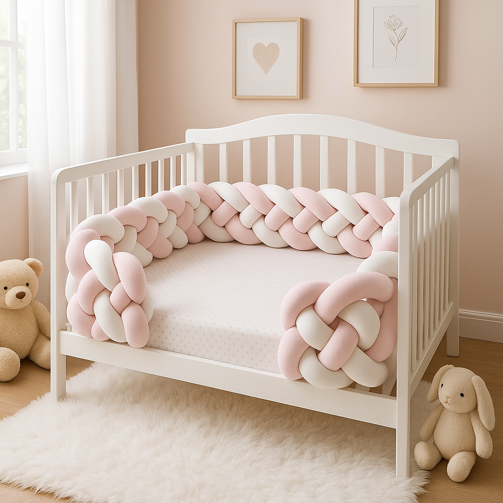 tour-de-lit-tresse-rose-blanc